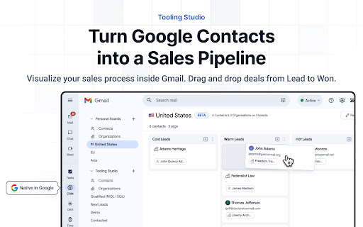 Sales CRM in Gmail and Google Workspace