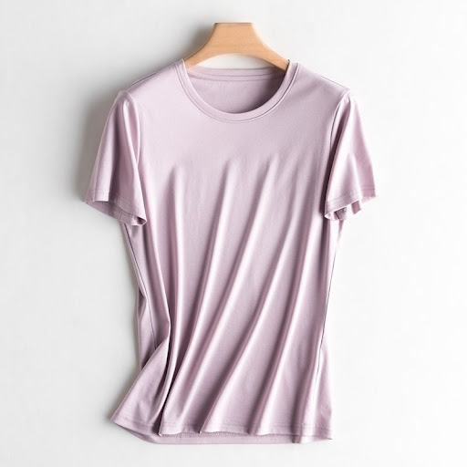 Title 2, V-neck mercerized cotton T-shirt