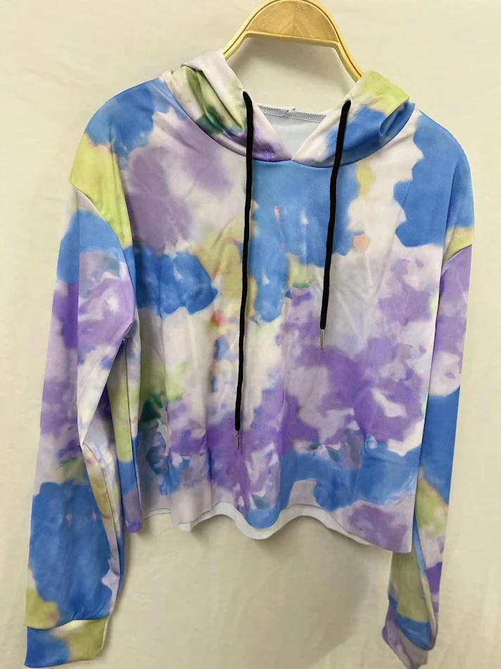 Sudadera con capucha deportiva de manga larga para mujer, color creativo, moda