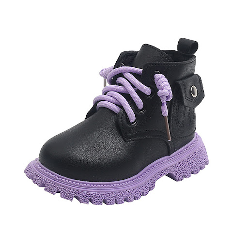 Title 3, Fashion Simple Leather Childrens Short Boots C...