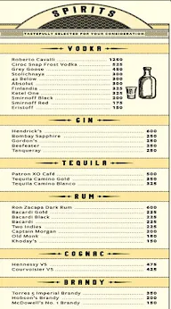 The Permit Room menu 3