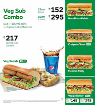 Subway menu 4