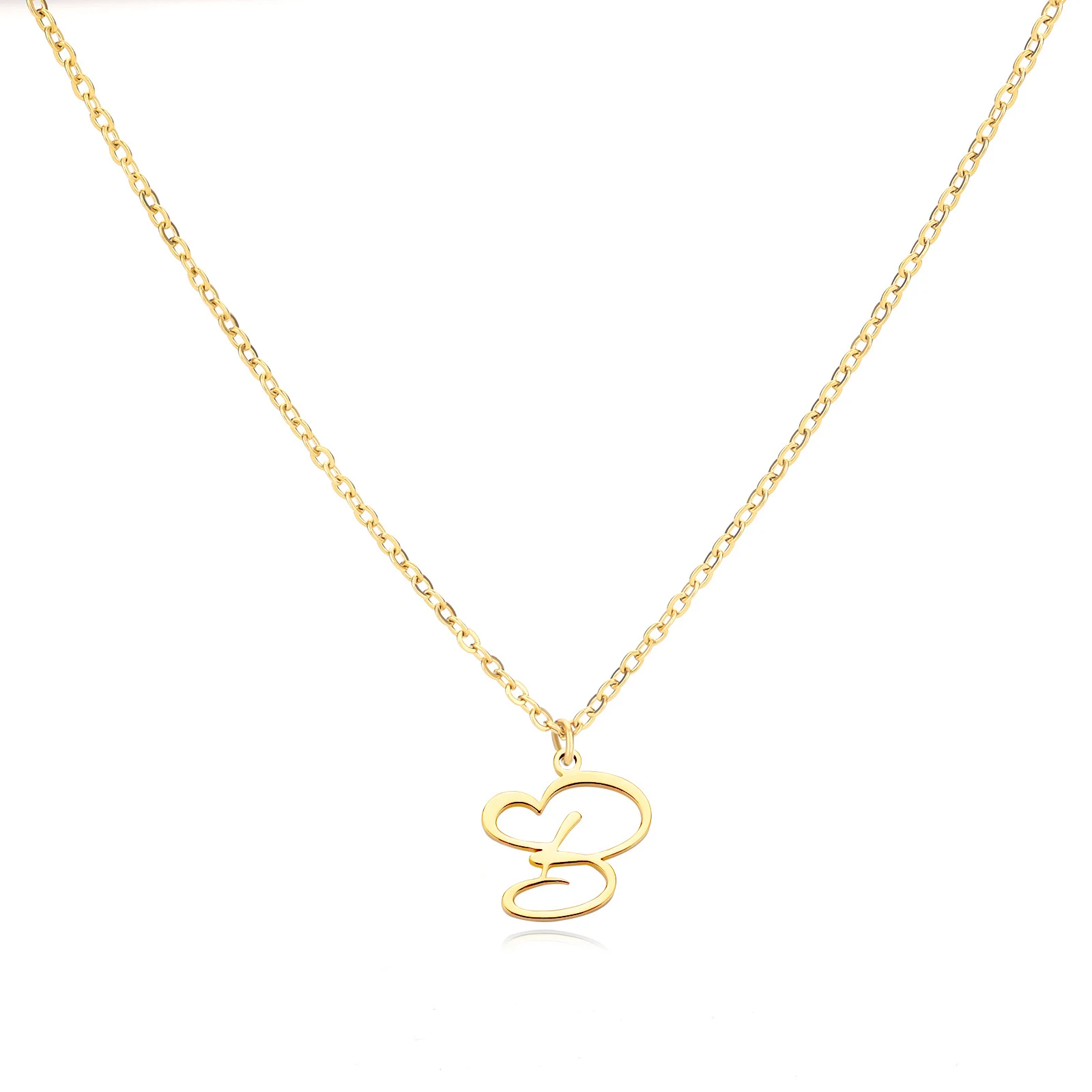 Title 2, Collier 26 lettres en acier inoxydable pour fem...