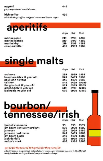 Foxtrot menu 