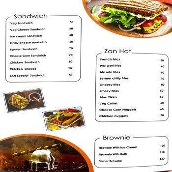 Zan Cafe menu 