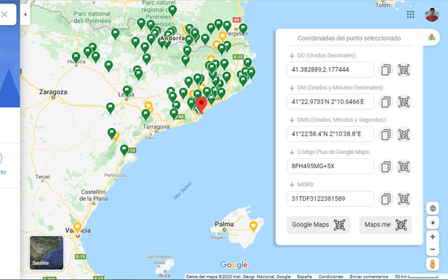 Coordenadas GPS para Google Maps