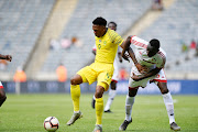 Lebo Mothiba in action for Bafana Bafana in the 2021 Africa Cup of Nations gualifier against Sudan at Orlando Stadium on November 17 2019.