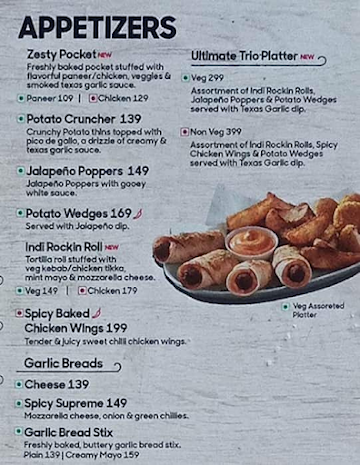 Pizza Hut menu 