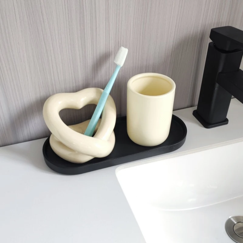 Title 2, Portaspazzolino in ceramica per coppia, bagno d...
