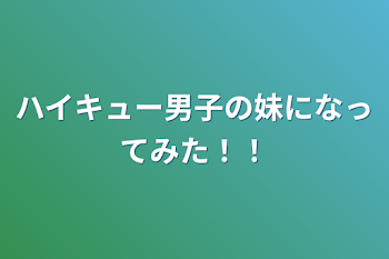 ハイキュー男子の妹になってみた！！