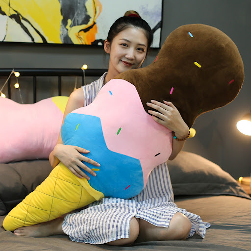 Title 3, Simulation Ice Cream Pillow Plush Toy Super Sof...