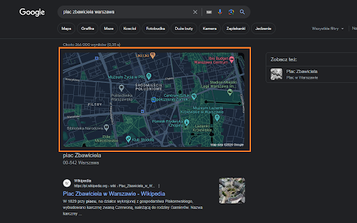 Re-introduce google maps links to search page