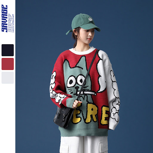 Title 7, Tide Korean loose bottoming couple sweater offe...