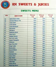 RK Sweets & Juices menu 5