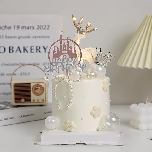 Title 3, Crystal Elk Cake Decorative Ornaments, ideal fo...