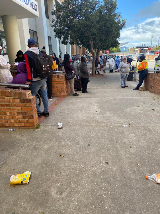 Patients are being turned away from Livingstone Hospital’s special outpatients section, after administrative clerks downed tools and locked themselves in the facility on Tuesday morning.