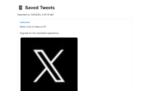 X.com Tweet Saver