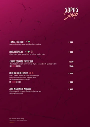 Poco Loco Town menu 