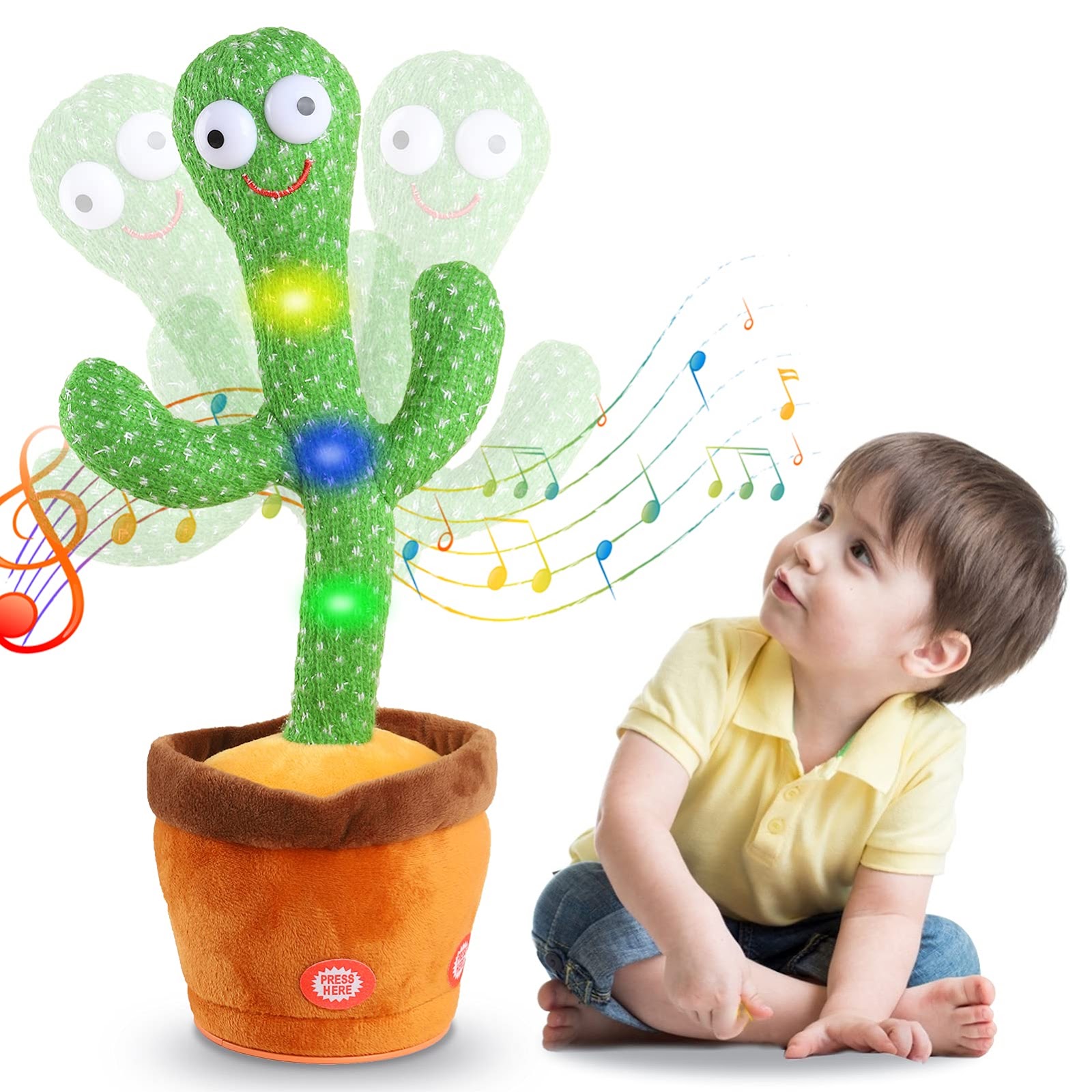 Aunpoos Kids Dancing Talking Cactus Toy