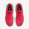 zoom x invincible run flyknit 2 siren red / team red / green strike / black