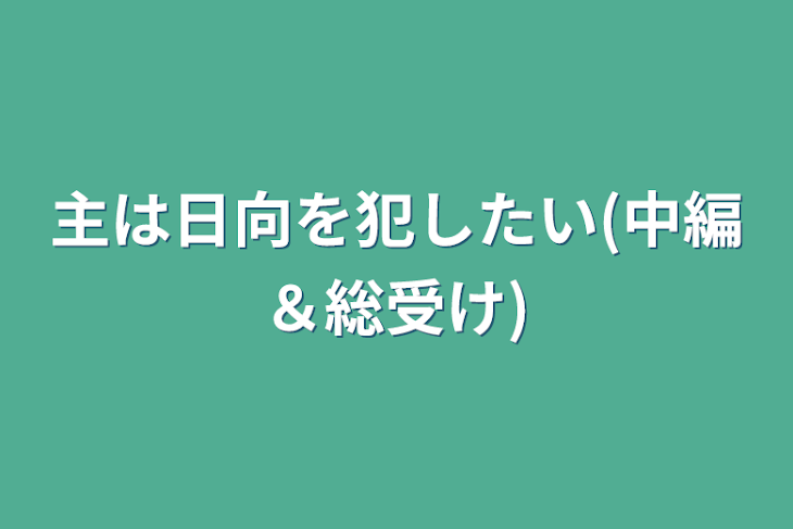 「主は日向を犯したい(中編＆総受け)」のメインビジュアル