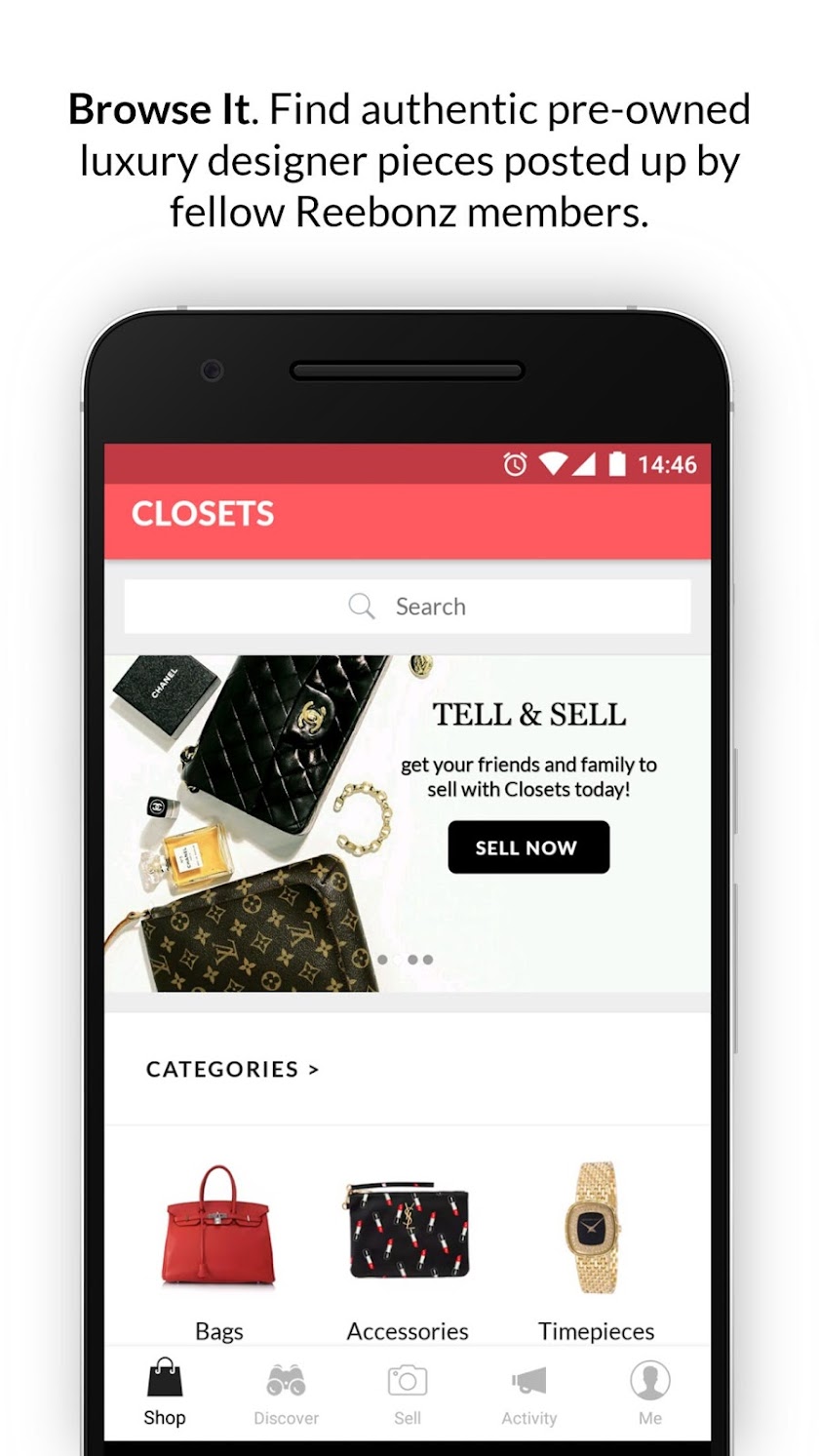 Reebonz Closets Screen 1