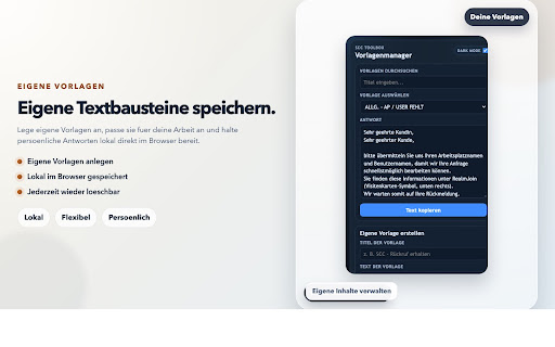 Vorlagenmanager screenshot 1