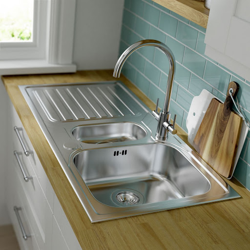 chrome kitchen sink