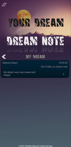 Screenshot Dream Note