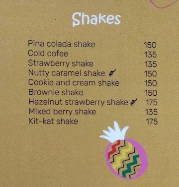 Firangi Falooda menu 