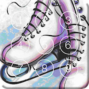 Ice Skating In Winter Screen Lock  Icon