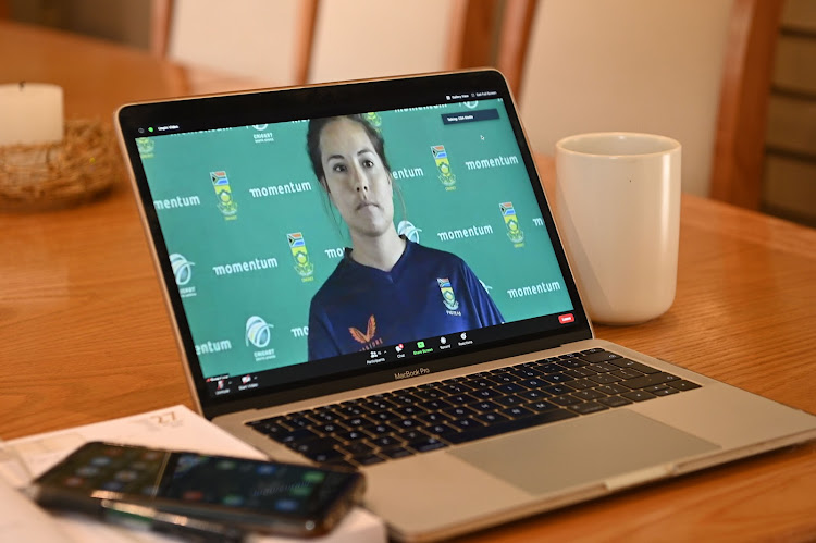 Momentum Proteas stand-in skipper Suné Luus answers questions from journalists during her captain’s virtual pre-match conference from their hotel in Pretoria on January 27 2022. Picture: LEE WARREN/GALLO IMAGES