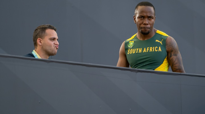 Akani Simbine walks away from the track after being disqualified in the men’s 100m semifinals at the world championships in Budapest last Sunday. Picture: ANTON GEYSER/GALLO IMAGES