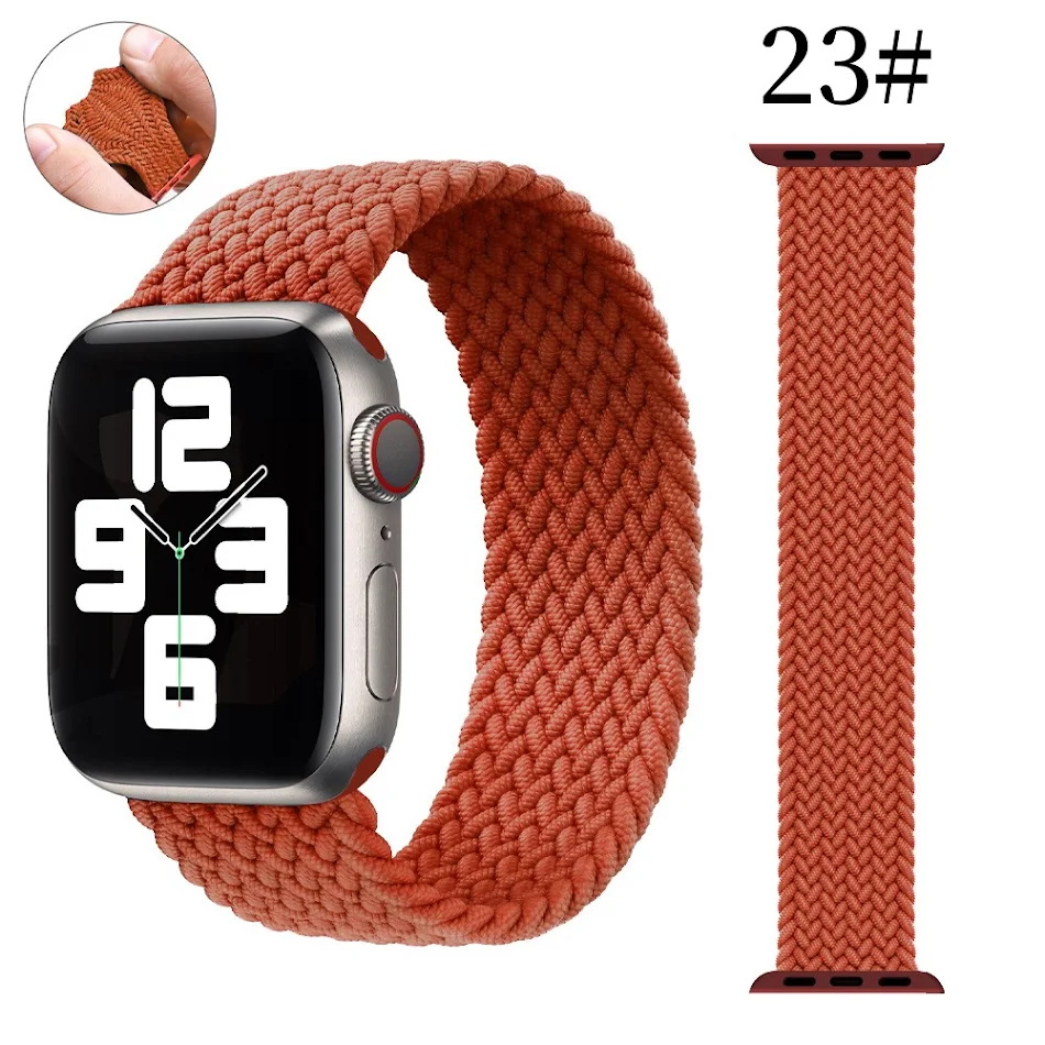 Apple Watch nylon stretch geweven bandje, compatibel met Apple, makkelijk te verwisselen, comfortabel en stijlvol.