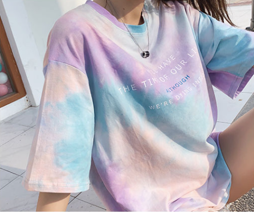 Title 6, Tie-dye Short-sleeved Womens New Korean Style ...