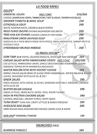 La Rockstar Cafe menu 2