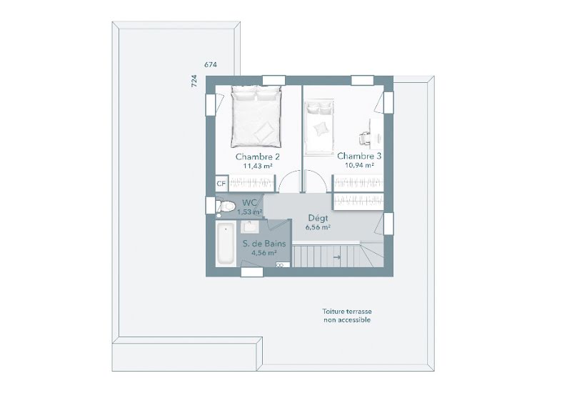  Vente Terrain + Maison - Terrain : 813m² - Maison : 120m² à Gimont (32200) 