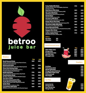 Betroo Juice Bar menu 