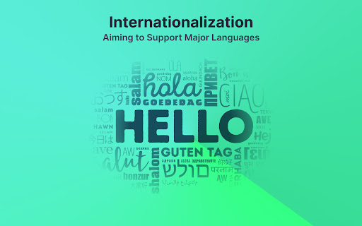 Internationalization Aiming Support Major Languages HELLO EGUTEN 