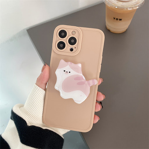 Title 4, Fashion Simple Cute Cat Stand Phone Case. Prote...