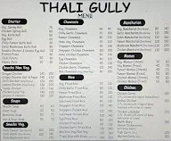 Thali Gully menu 1