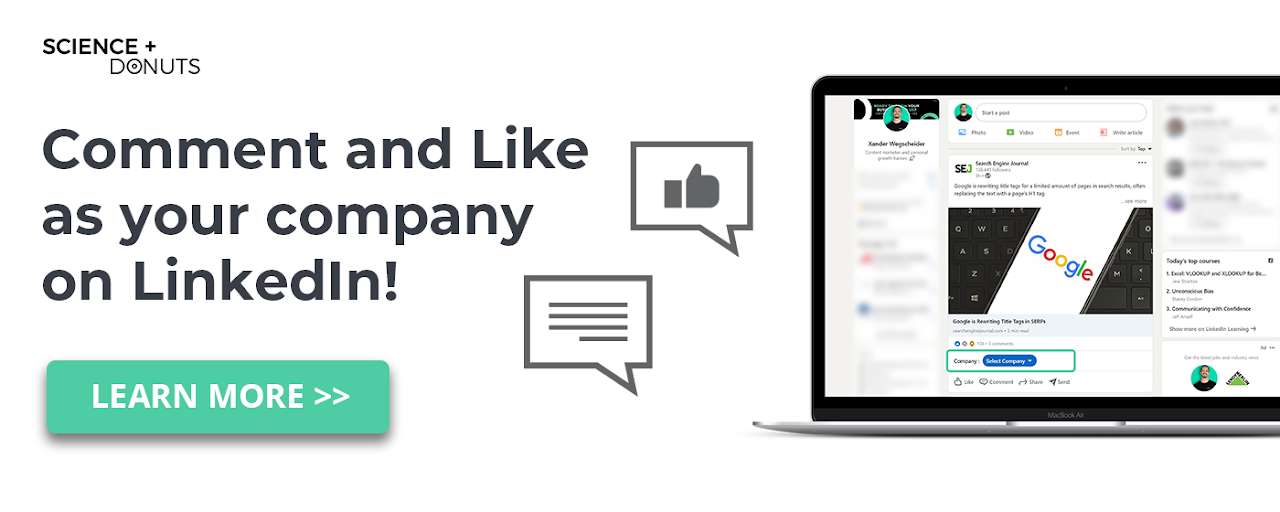 Comment and like as your company on LinkedIn Preview image 2