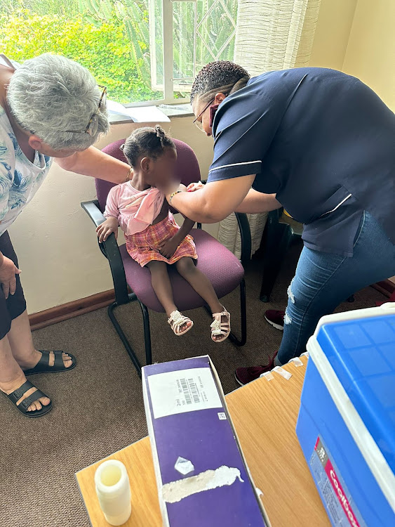 A young girl receives a measles jab in Mbizana. The National Institute for Communicable Diseases says there are now 560 laboratory-confirmed measles cases in South Africa, 537 of which are from five provinces with declared measles outbreaks.