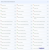 New Aahar Restaurant menu 1