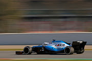 The Williams FW42 in action during pre-season testing