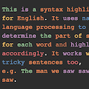 English syntax highlighter chrome extension