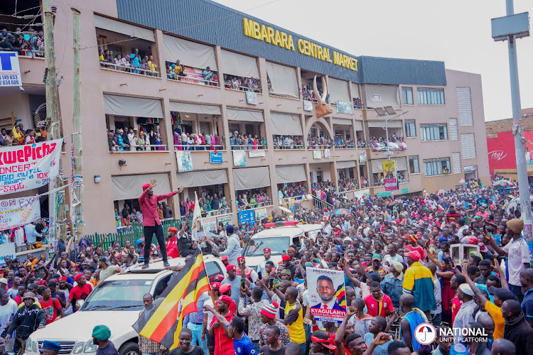 Bobi Wine in Mbarara on August 28, 2023.