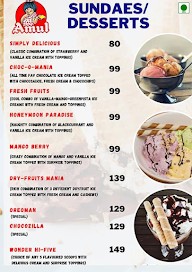 San's Ice Cream Parlour menu 1