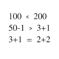 Less than greater than equals to signs