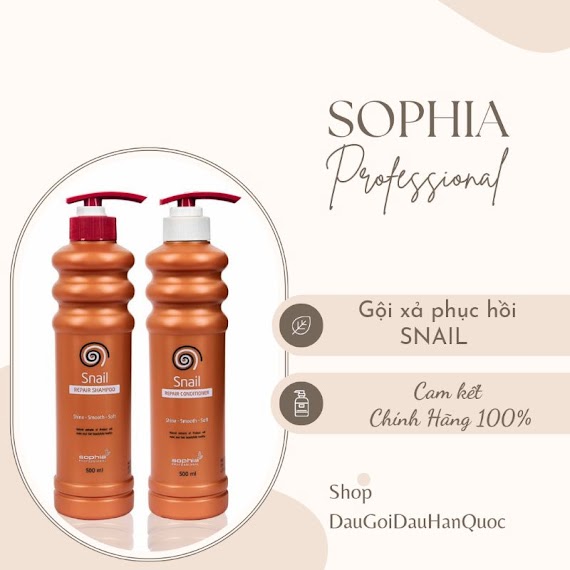 Gội Xả Snail Phục Hồi Siêu Mềm Mượt, Hương Nước Hoa ( Hàng Chính Hãng Sophia Việt Nam)